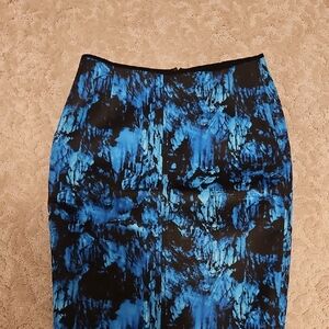 Calvin Klein Vibrant Blue and Black Pencil Skirt